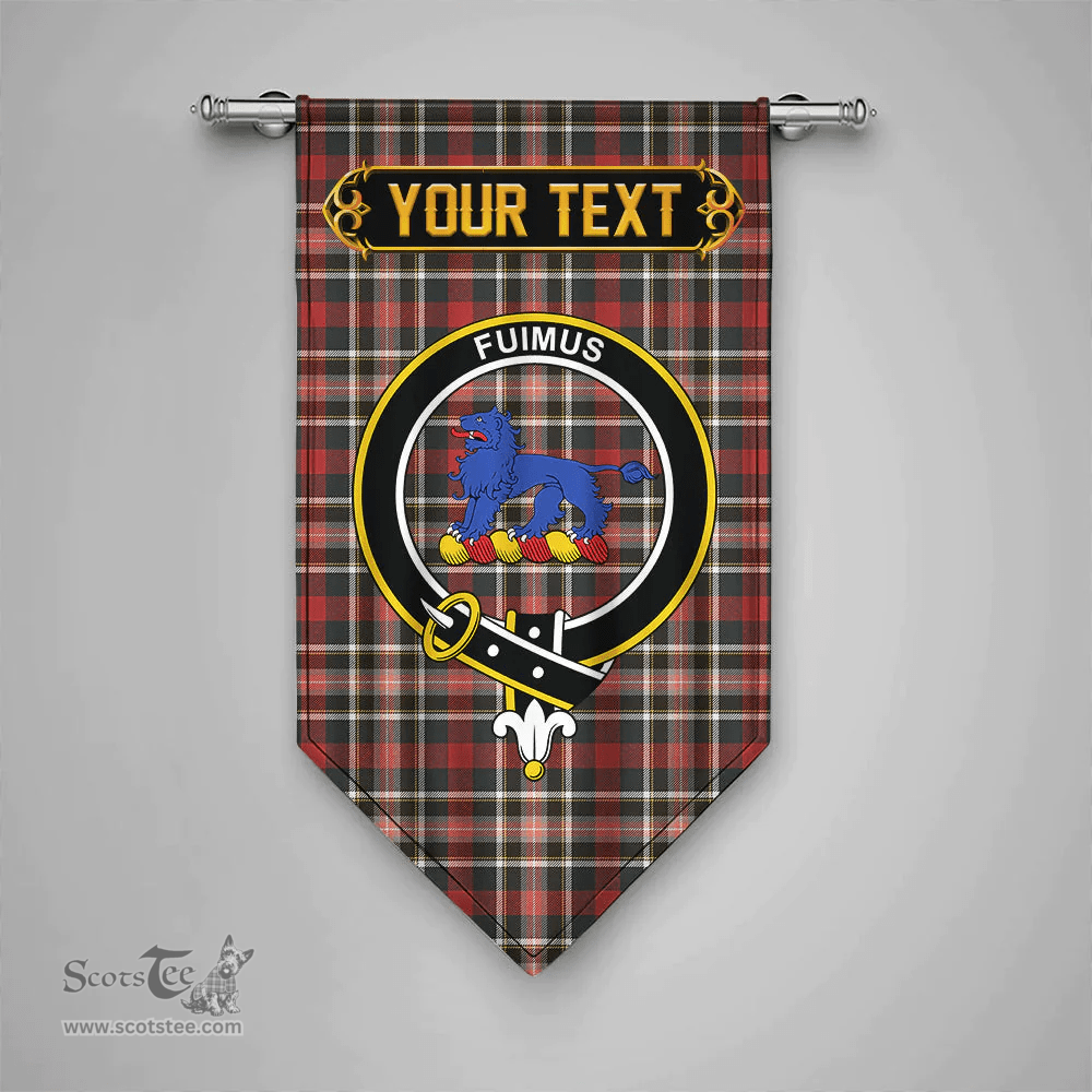Scottish Bruce of Kinnaird Weathered Clan Tartan Gonfalon - Crest Personalize Scottish Plaid Tartan Plaid