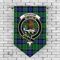 Scottish Graham of Menteith Modern Clan Tartan Gonfalon - Crest Classic Scottish Plaid Tartan Plaid