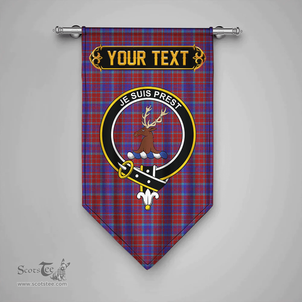 Scottish Fraser of Reelig Modern Clan Tartan Gonfalon - Crest Personalize Scottish Plaid Tartan Plaid