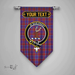 Scottish Fraser of Reelig Modern Clan Tartan Gonfalon - Crest Personalize Scottish Plaid Tartan Plaid