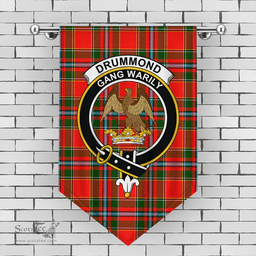 Scottish Drummond of Perth Clan Tartan Gonfalon - Crest Classic Scottish Plaid Tartan Plaid