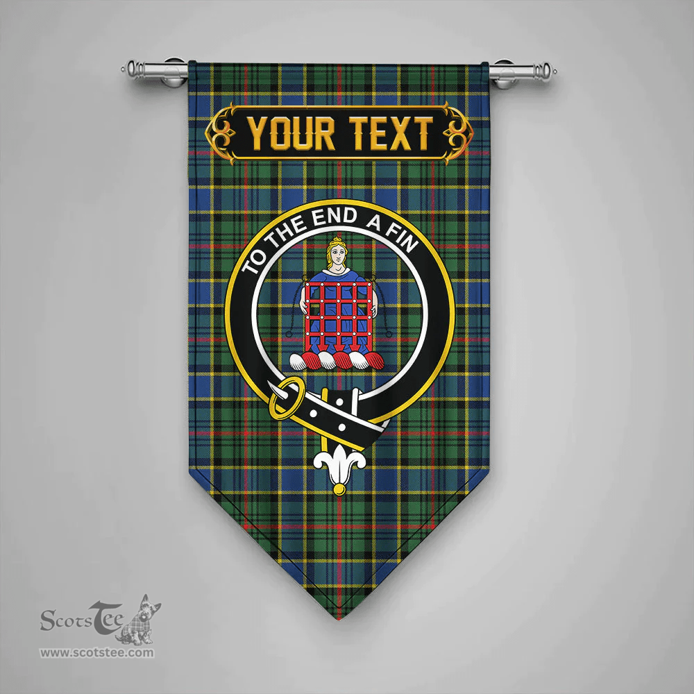 Scottish Ogilvie of Inverarity (Wilson) Modern Clan Tartan Gonfalon - Crest Personalize Scottish Plaid Tartan Plaid