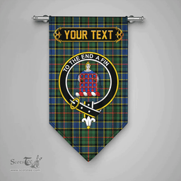 Scottish Ogilvie of Inverarity (Wilson) Modern Clan Tartan Gonfalon - Crest Personalize Scottish Plaid Tartan Plaid
