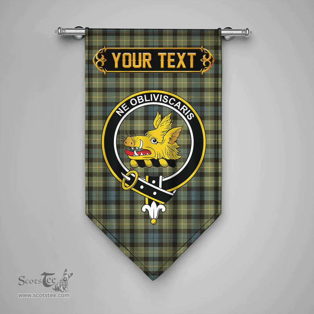 Scottish Campbell of Breadalbane 1819 Weathered 2 Clan Tartan Gonfalon - Crest Personalize Scottish Plaid Tartan Plaid