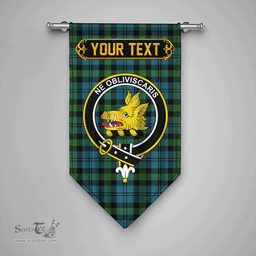 Scottish Campbell of Glenlyon Ancient 2 Clan Tartan Gonfalon - Crest Personalize Scottish Plaid Tartan Plaid