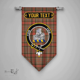 Scottish Dalrymple of Castleton #2 Weathered Clan Tartan Gonfalon - Crest Personalize Scottish Plaid Tartan Plaid
