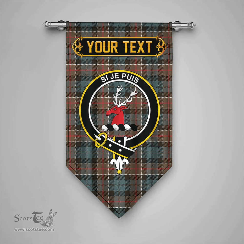 Scottish Colquhoun (Cowans) Weathered Clan Tartan Gonfalon - Crest Personalize Scottish Plaid Tartan Plaid