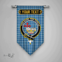 Scottish MacDonald Lord of the Isles Hunting Blue (Donald Lord of the Isles Hunting Blue) Ancient Clan Tartan Gonfalon - Crest Personalize Scottish Plaid Tartan Plaid
