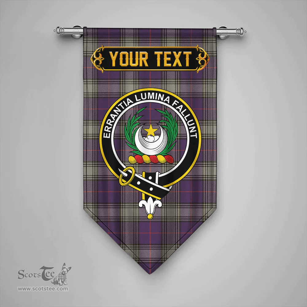 Scottish Kinnaird Weathered Clan Tartan Gonfalon - Crest Personalize Scottish Plaid Tartan Plaid