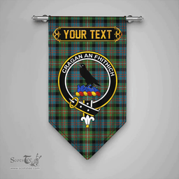 Scottish MacDonell of Glengarry Ancient Clan Tartan Gonfalon - Crest Personalize Scottish Plaid Tartan Plaid