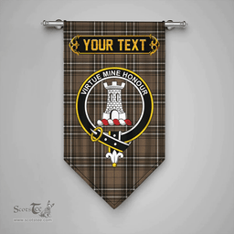 Scottish MacLean of Duart Hunting (Vestiarium Scoticum) Weathered Clan Tartan Gonfalon - Crest Personalize Scottish Plaid Tartan Plaid