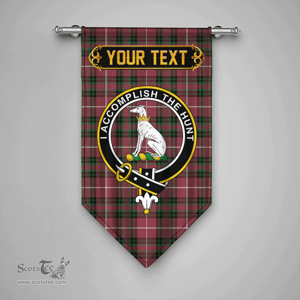 Scottish Hunter of Bute (Michael Maroon) Ancient Clan Tartan Gonfalon - Crest Personalize Scottish Plaid Tartan Plaid