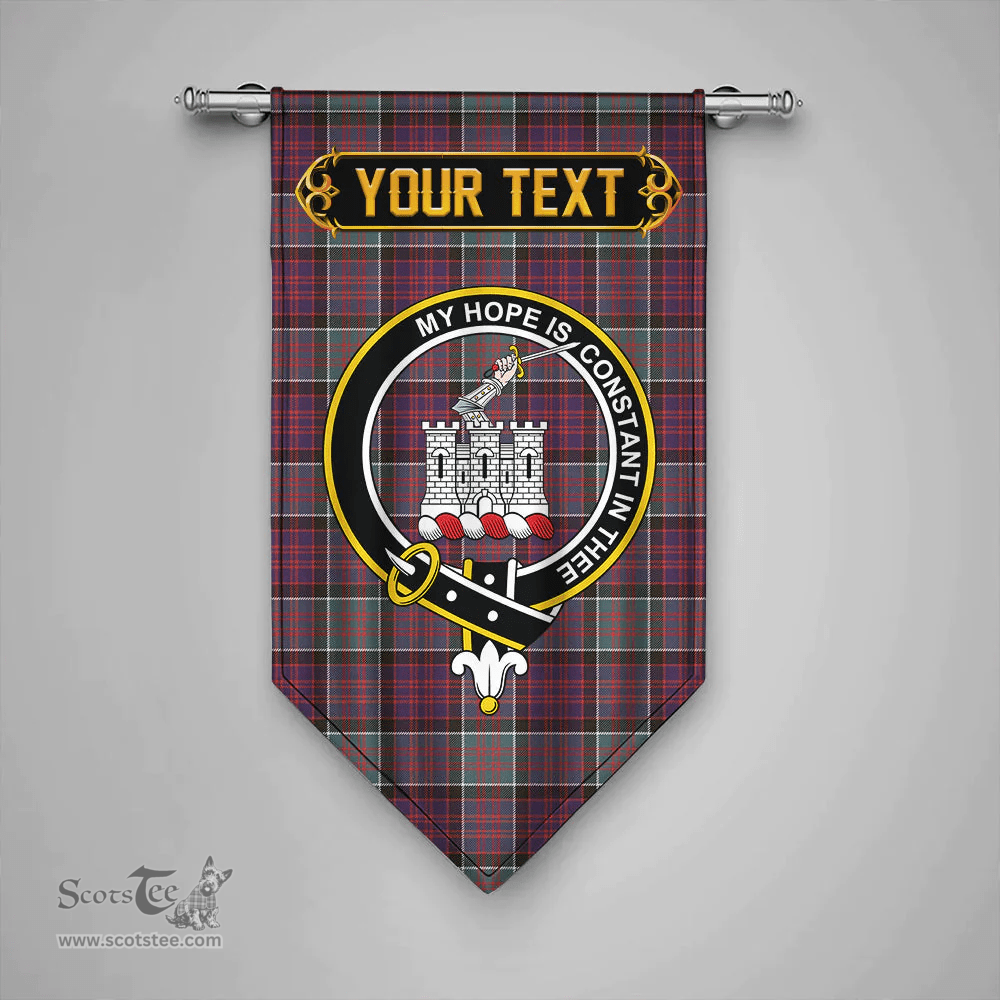 Scottish MacDonald of Clanranald (Donald of Clanranald) Weathered Clan Tartan Gonfalon - Crest Personalize Scottish Plaid Tartan Plaid