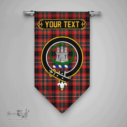 Scottish Innes Red Modern Clan Tartan Gonfalon - Crest Personalize Scottish Plaid Tartan Plaid