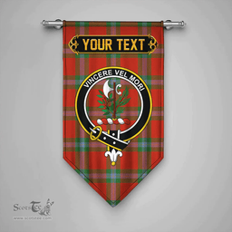 Scottish MacLaine of LochBuie (Cockburn) (MacLaine) Ancient Clan Tartan Gonfalon - Crest Personalize Scottish Plaid Tartan Plaid