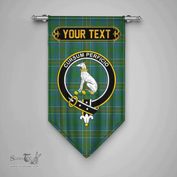 Scottish Hunter of Hunterston (Galbraith of Hunterston) Ancient Clan Tartan Gonfalon - Crest Personalize Scottish Plaid Tartan Plaid