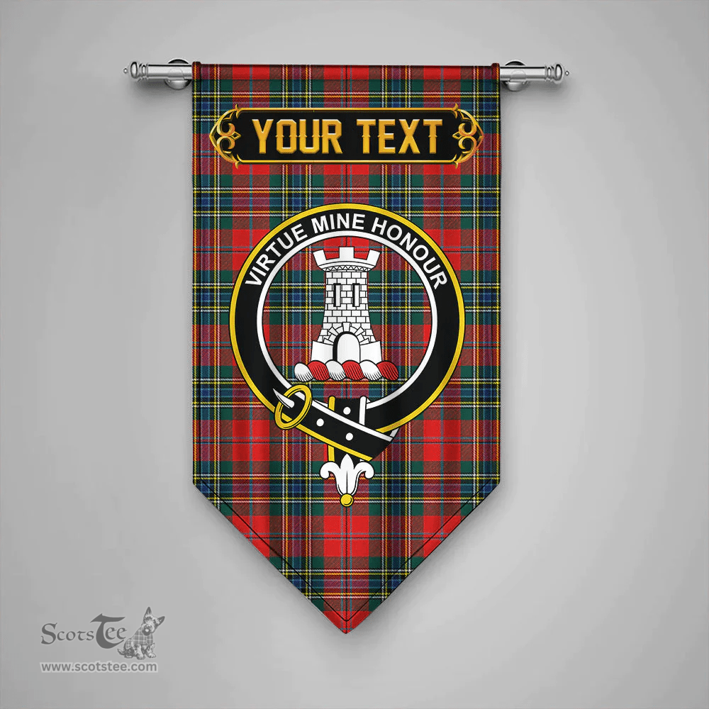 Scottish MacLean of Duart Modern Clan Tartan Gonfalon - Crest Personalize Scottish Plaid Tartan Plaid