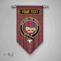 Scottish MacDonald of Aird & Valley (Donald of Aird & Valley) Weathered Clan Tartan Gonfalon - Crest Personalize Scottish Plaid Tartan Plaid