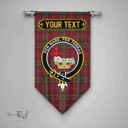 Scottish MacDonald of Glencoe (Donald of Glencoe) Modern Clan Tartan Gonfalon - Crest Personalize Scottish Plaid Tartan Plaid