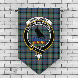 Scottish MacDonnell of Glengarry Ancient Clan Tartan Gonfalon - Crest Classic Scottish Plaid Tartan Plaid