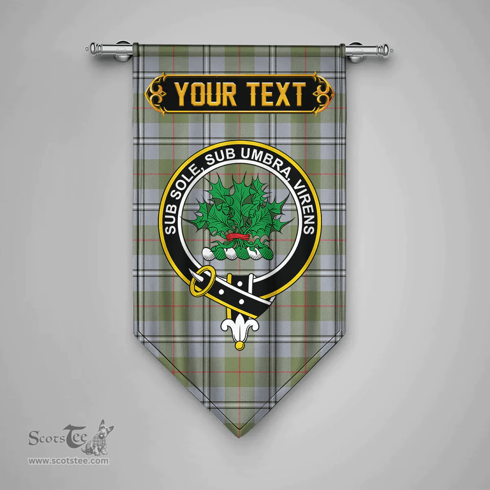 Scottish Irvine of Glentulchan Weathered Clan Tartan Gonfalon - Crest Personalize Scottish Plaid Tartan Plaid