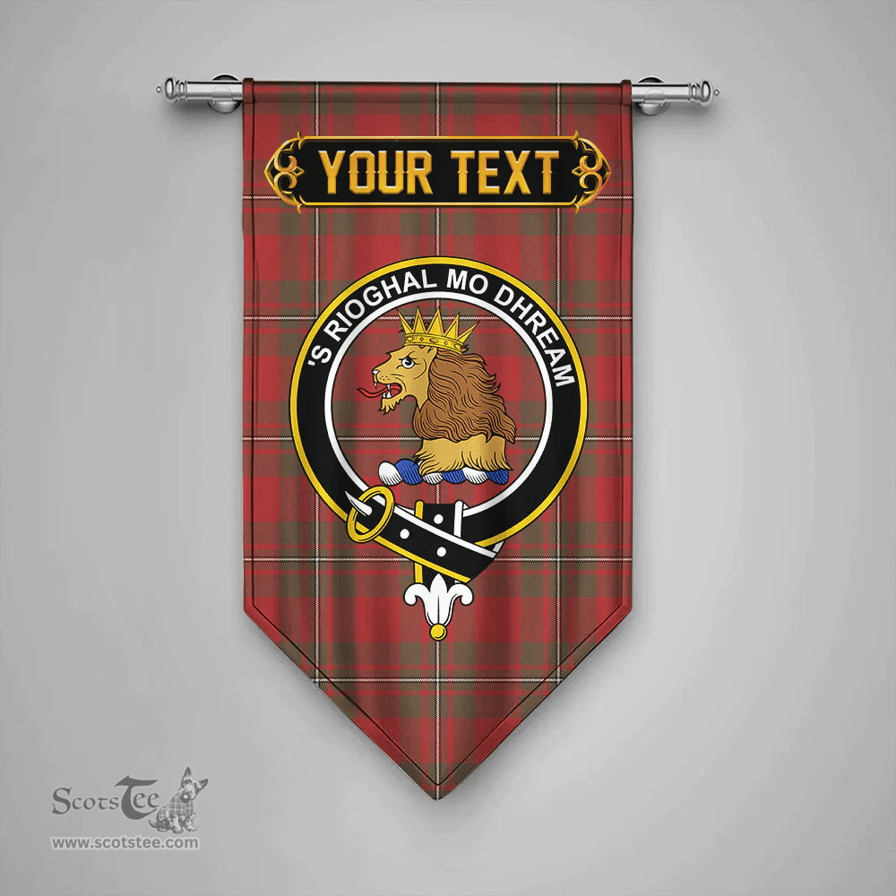 Scottish MacGregor of Cardney (Gregor of Cardney) Weathered Clan Tartan Gonfalon - Crest Personalize Scottish Plaid Tartan Plaid