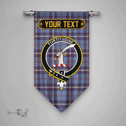 Scottish MacRae of America Weathered Clan Tartan Gonfalon - Crest Personalize Scottish Plaid Tartan Plaid
