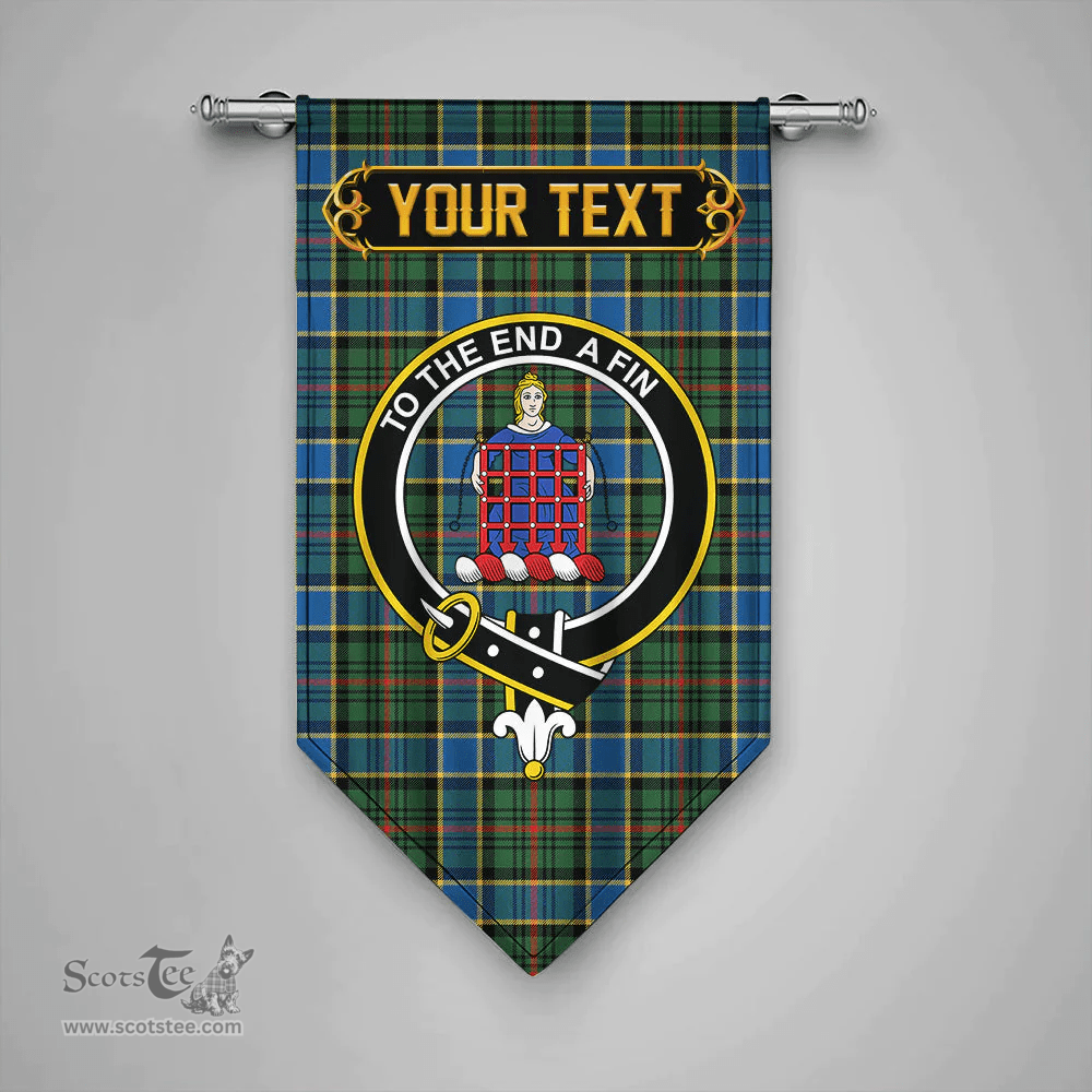 Scottish Ogilvie of Inverarity (Wilson) Ancient Clan Tartan Gonfalon - Crest Personalize Scottish Plaid Tartan Plaid