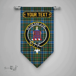 Scottish Ogilvie of Inverarity (Wilson) Ancient Clan Tartan Gonfalon - Crest Personalize Scottish Plaid Tartan Plaid