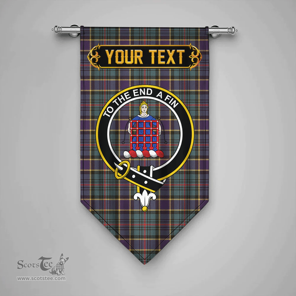 Scottish Ogilvie of Inverarity (Wilson) Weathered Clan Tartan Gonfalon - Crest Personalize Scottish Plaid Tartan Plaid