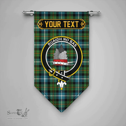 Scottish MacNeil of Barra (MacNeil/MacNeill) Ancient Clan Tartan Gonfalon - Crest Personalize Scottish Plaid Tartan Plaid