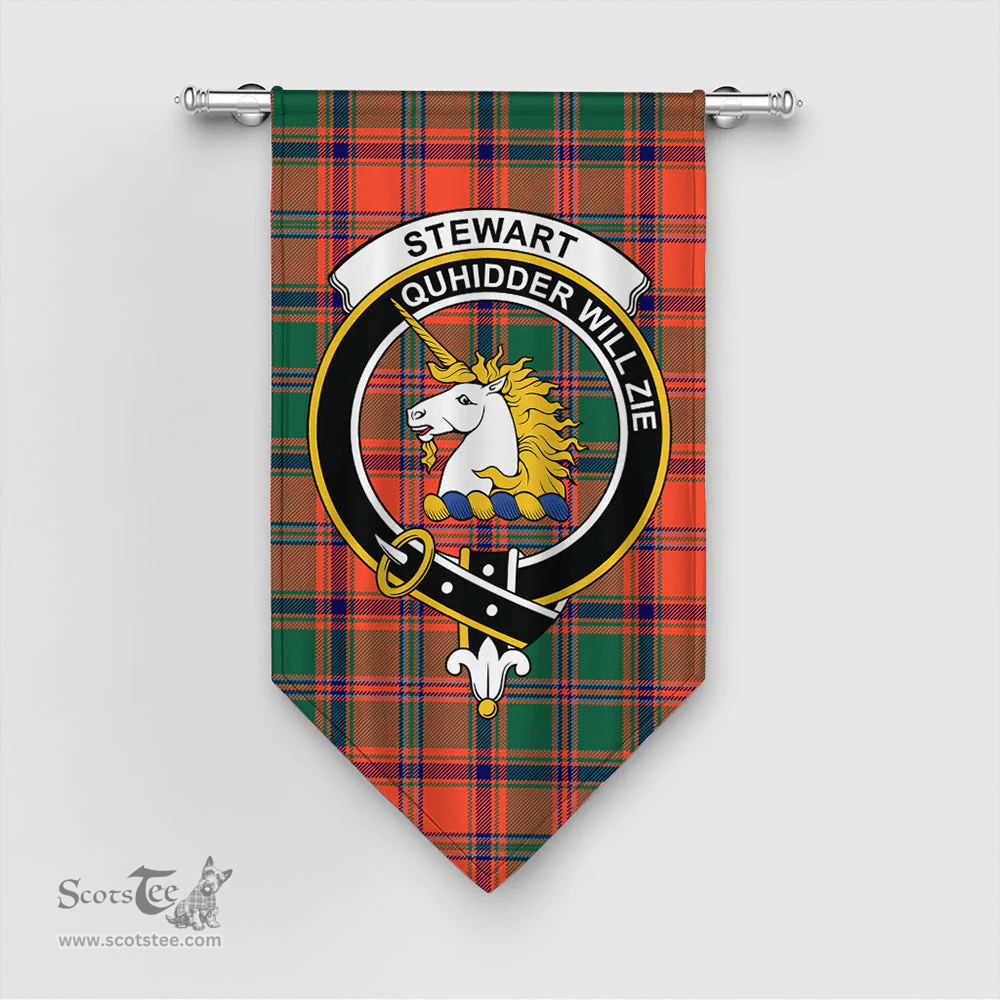 Scottish Stewart of Appin Ancient Clan Tartan Gonfalon - Crest Classic Scottish Plaid Tartan Plaid