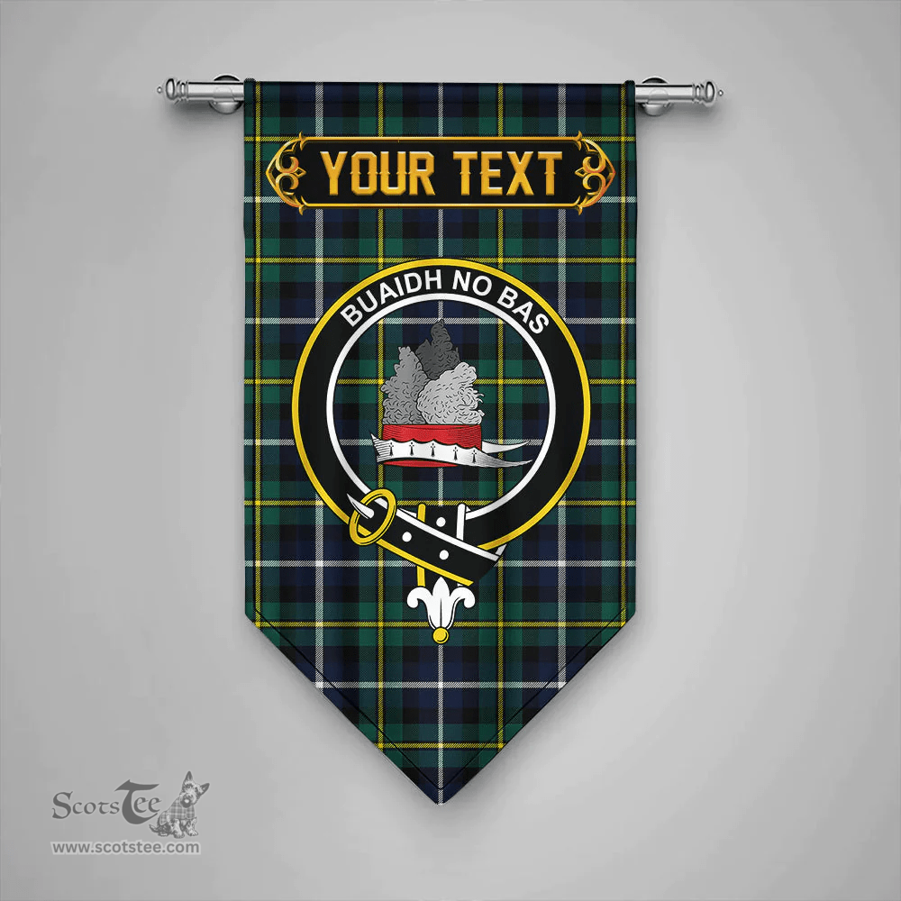 Scottish MacNeil of Barra (MacNeil/MacNeill) Modern Clan Tartan Gonfalon - Crest Personalize Scottish Plaid Tartan Plaid