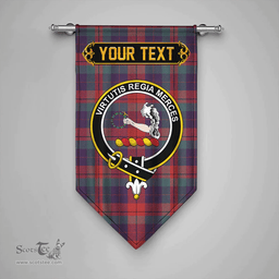 Scottish Skene of Cromar Weathered Clan Tartan Gonfalon - Crest Personalize Scottish Plaid Tartan Plaid