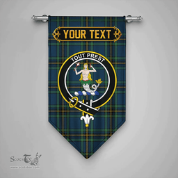 Scottish Murray of Elibank Modern Clan Tartan Gonfalon - Crest Personalize Scottish Plaid Tartan Plaid
