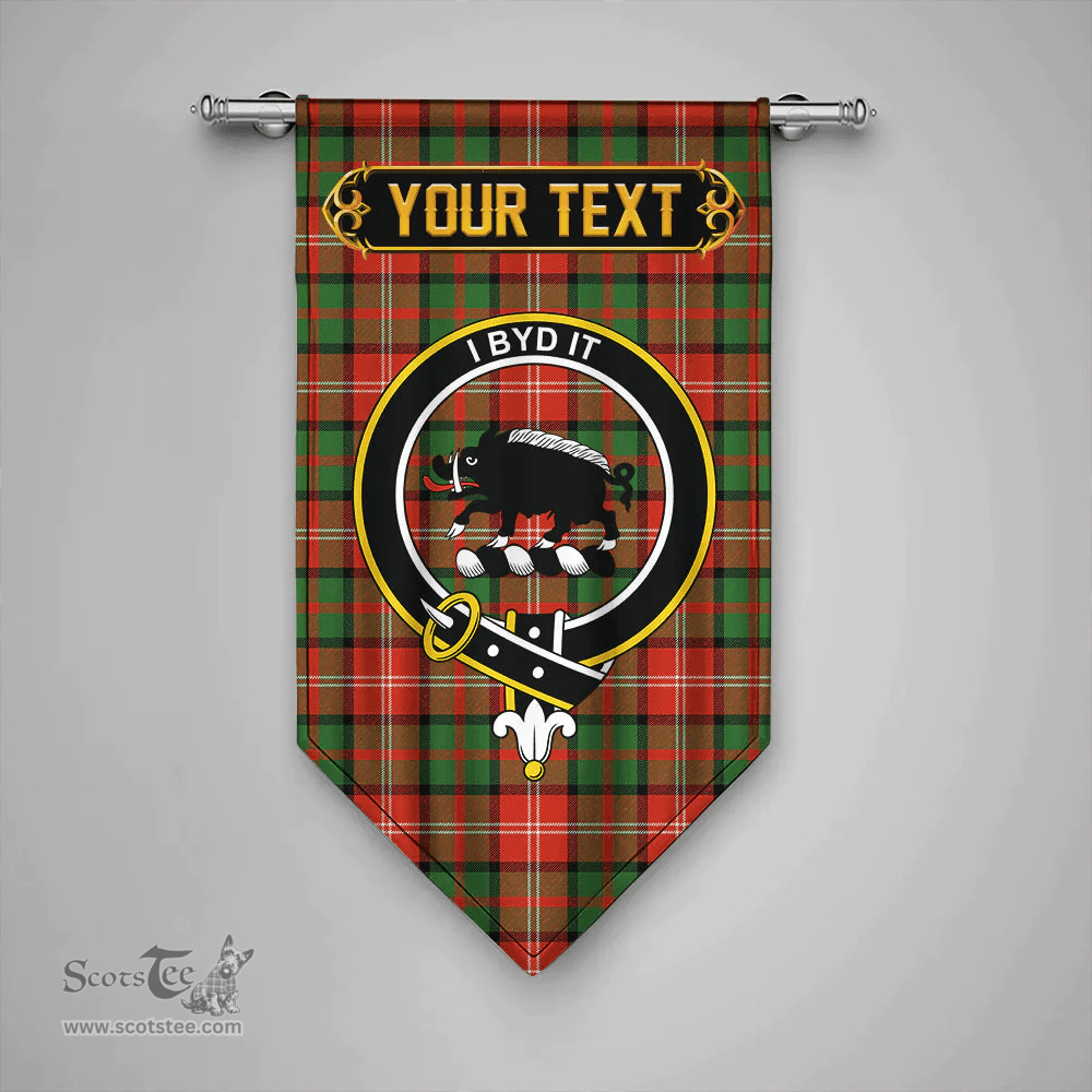 Scottish Nisbet (Nisbit) Ancient Clan Tartan Gonfalon - Crest Personalize Scottish Plaid Tartan Plaid