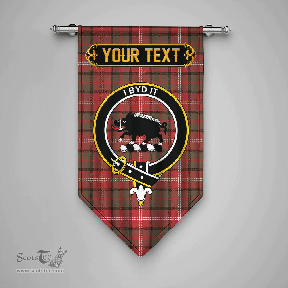Scottish Nisbet (Nisbit) Weathered Clan Tartan Gonfalon - Crest Personalize Scottish Plaid Tartan Plaid