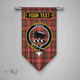 Scottish Nisbet (Nisbit) Weathered Clan Tartan Gonfalon - Crest Personalize Scottish Plaid Tartan Plaid