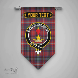 Scottish Rattray of Lude Weathered Clan Tartan Gonfalon - Crest Personalize Scottish Plaid Tartan Plaid