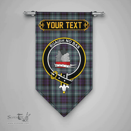 Scottish MacNeil of Colonsay (MacNeil of Barra of Colonsay) Weathered Clan Tartan Gonfalon - Crest Personalize Scottish Plaid Tartan Plaid