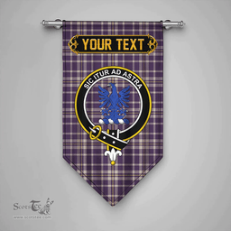 Scottish Ochterlony (Auchterlony) Weathered Clan Tartan Gonfalon - Crest Personalize Scottish Plaid Tartan Plaid