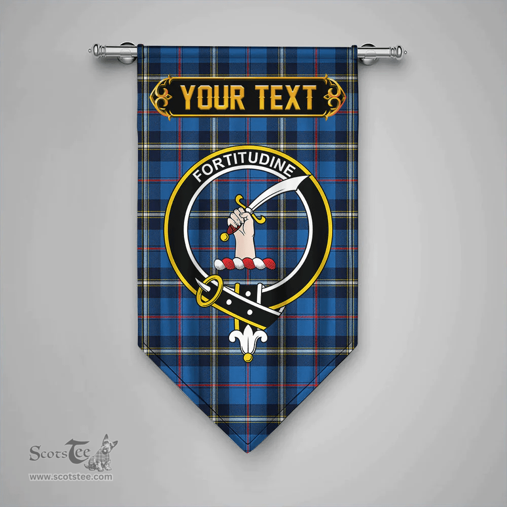 Scottish MacRae of America Modern Clan Tartan Gonfalon - Crest Personalize Scottish Plaid Tartan Plaid