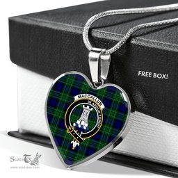 Scottish MacCallum Clan Tartan Heart Necklace - Crest Classic  Scottish Plaid Tartan Plaid