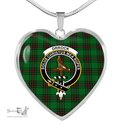 Scottish Orrock (Fife) Clan Tartan Heart Necklace - Crest Classic  Scottish Plaid Tartan Plaid