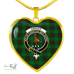 Scottish Orrock (Fife) Clan Tartan Heart Necklace - Crest Classic  Scottish Plaid Tartan Plaid