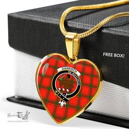 Scottish darroch Clan Tartan Heart Necklace - Crest Classic  Scottish Plaid Tartan Plaid