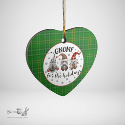 Scottish Wexford County Clan Tartan Ceramic Ornament - Gnome Heart Style Scottish Plaid Tartan Plaid