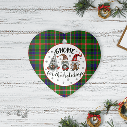 Scottish Reid Green Clan Tartan Ceramic Ornament - Gnome Heart Style Scottish Plaid Tartan Plaid