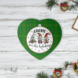 Scottish Wexford County Clan Tartan Ceramic Ornament - Gnome Heart Style Scottish Plaid Tartan Plaid