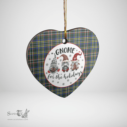 Scottish Scott Green Modern Clan Tartan Ceramic Ornament - Gnome Heart Style Scottish Plaid Tartan Plaid